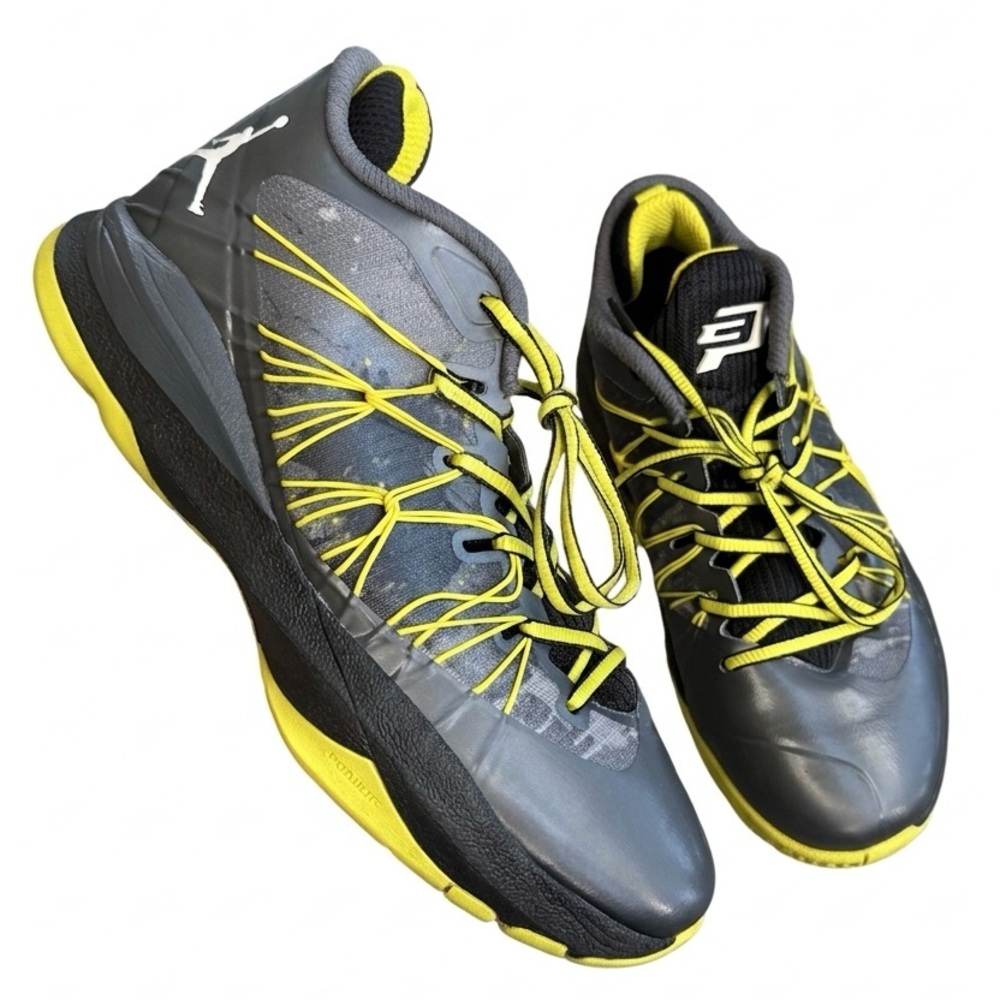 AIR JORDAN CP3.VII Men’s Size 7.5 Gray Volt Black Basketball Shoes FlightPlate - Picture 2 of 8